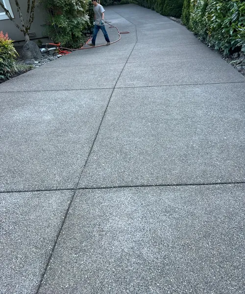 Exposed Aggregate Driveway Replacement in Sammamish 